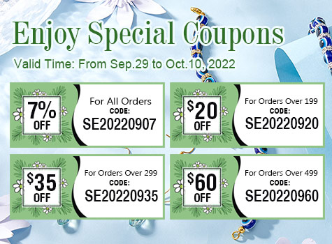 Up to 12% OFF Special Coupons