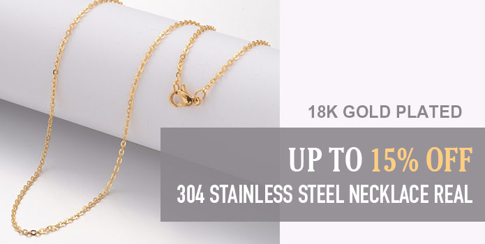 15% OFF 304 Stainless Steel Necklace