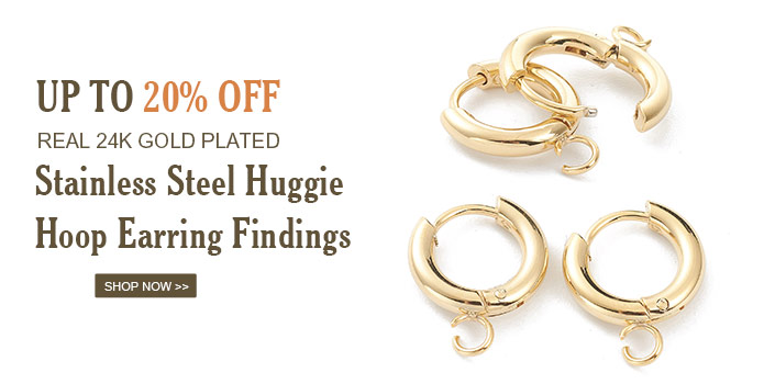 20% OFF Stainless Steel Huggie Hoop Earring Findings