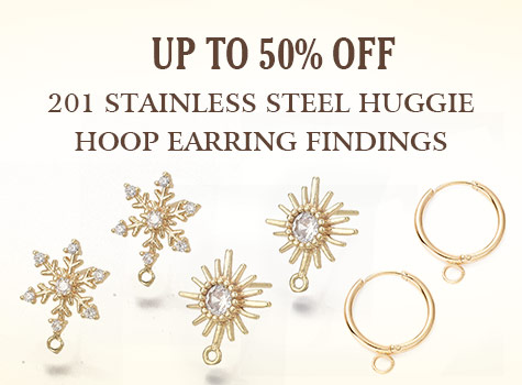 Up to 50% OFF  201 Stainless Steel Huggie Hoop Earring Findings