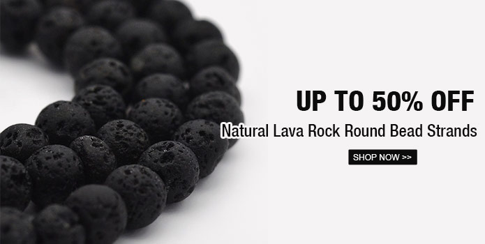 Up to 60% OFF Natural Lava Rock Round Bead Strands