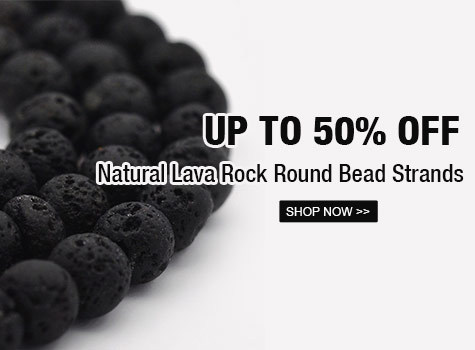 Up to 60% OFF Natural Lava Rock Round Bead Strands