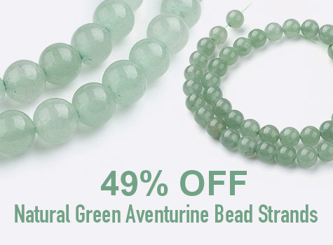 49% OFF Natural Green Aventurine Bead Strands