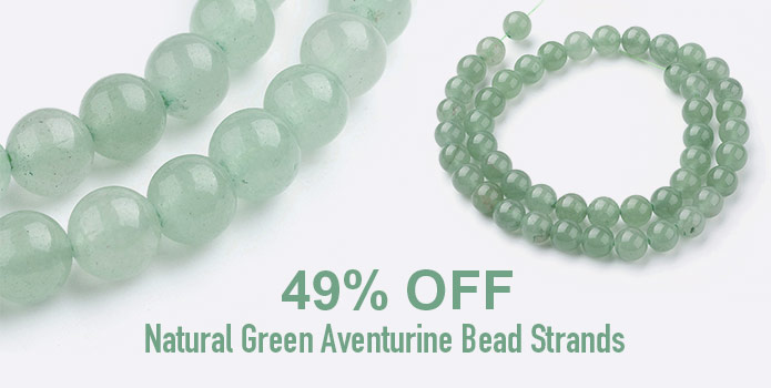 49% OFF Natural Green Aventurine Bead Strands