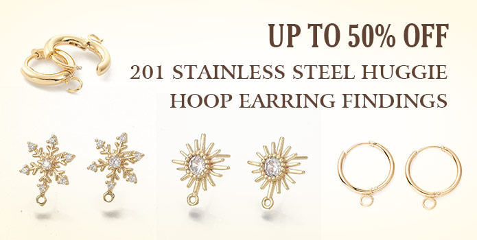 Up to 50% OFF  201 Stainless Steel Huggie Hoop Earring Findings